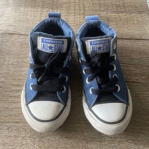 Used blue converse high tops kids size 11